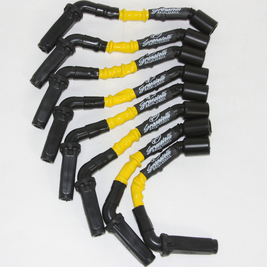 Camaro 2005-12 GM 6.0L/6.2L LS2/LS3/LSA/LS7/LS9 Cars Hi-Perf Coil-Near-Plug Conn Kit w/ yellow High Temp Fire Sleeved cables