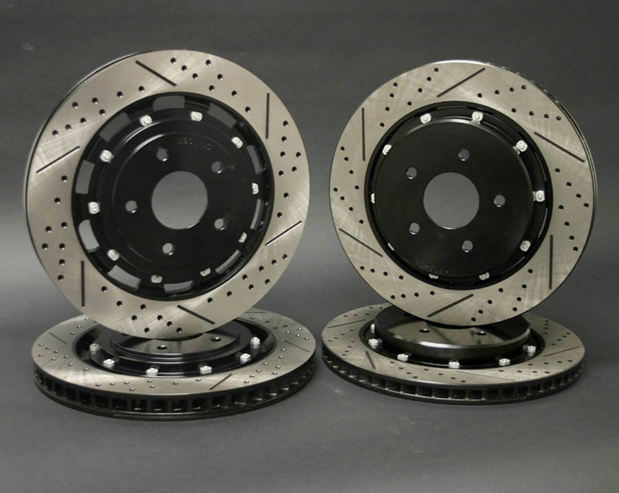 C6 Corvette 2 Pcs Front Brake Rotor Package 06-13 Z06 and Grand Sport