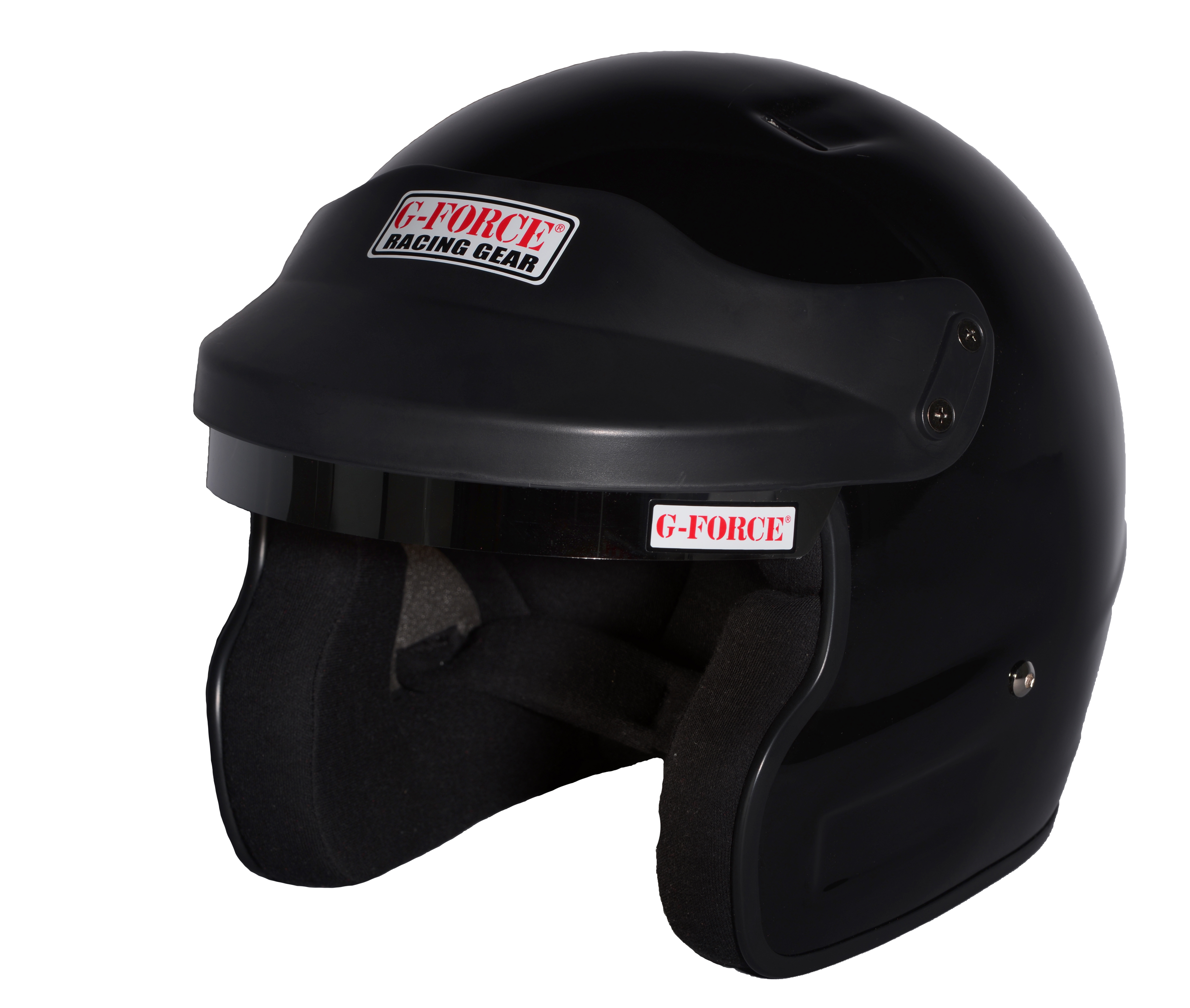 G-Force Racing Gear Helmet, PRO PHENOM SA2010 OPEN FACE LARGE BLACK