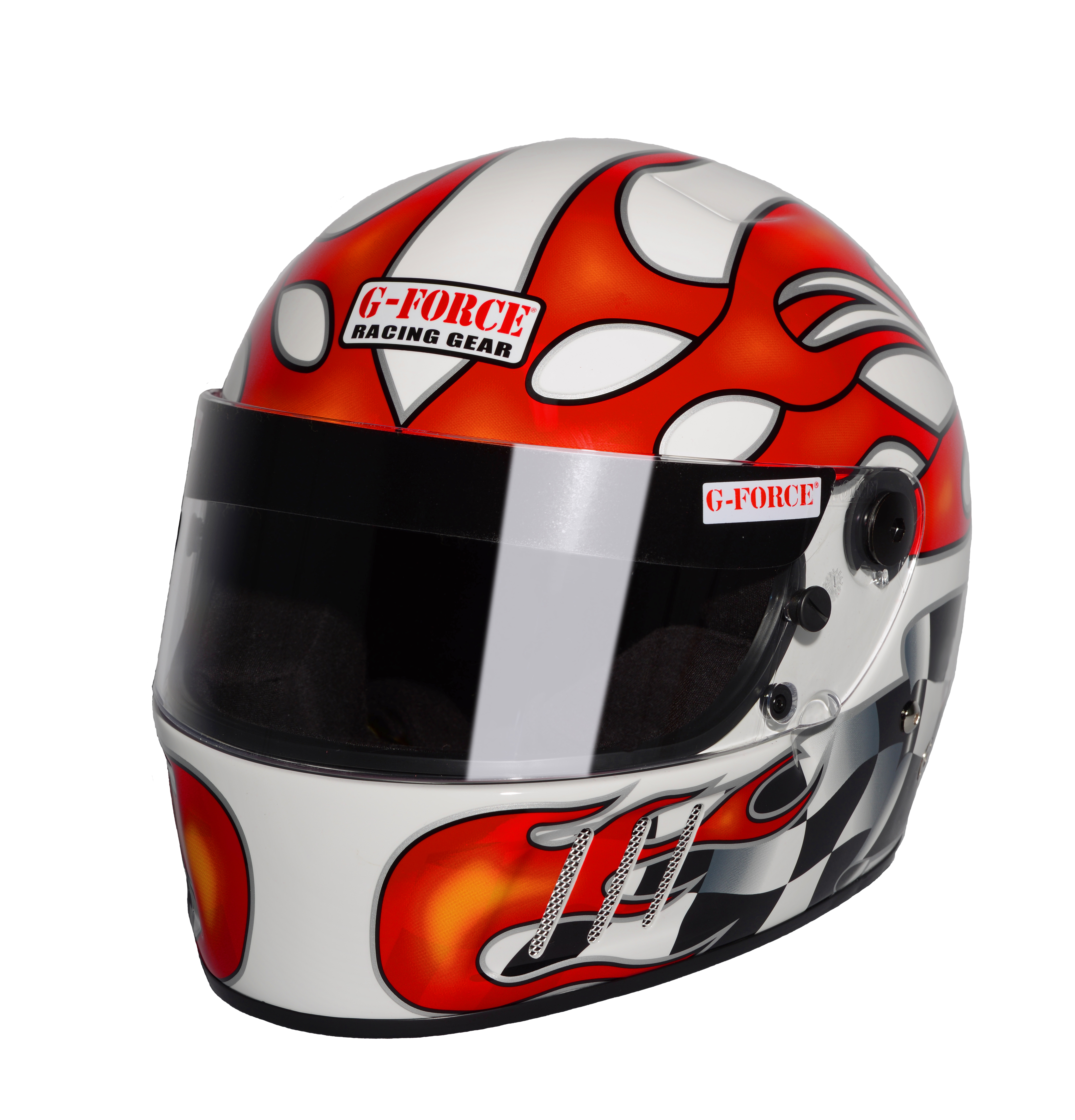 G-Force Racing Gear Helmet, PRO VINTAGE SA2010 FULL FACE MEDIUM WHITE