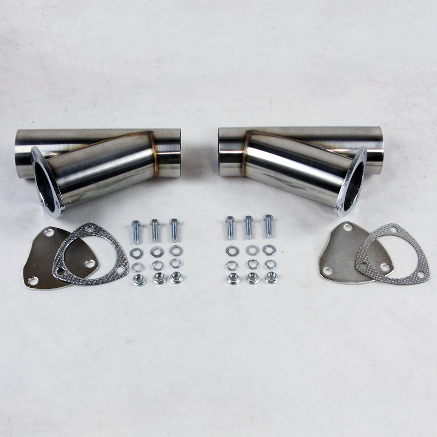 Universal  All 2.5" (63mm) Manual Exhaust Cutout Kit - Stainless Steel - Set of 2
