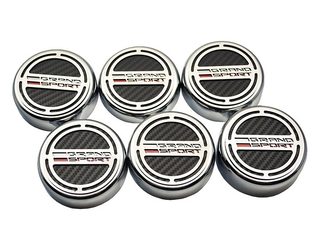 C7 Corvette Grand Sport Stainless Steel and Carbon Fiber Engine Cap Cover Set, Manual Transmission