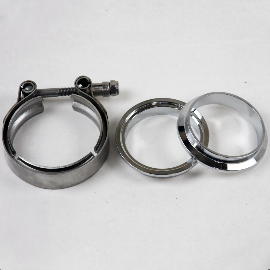 Universal  All 2.5" (63mm) Mating Male to Female (Interlocking) Flanges with V-Band Clamp Included