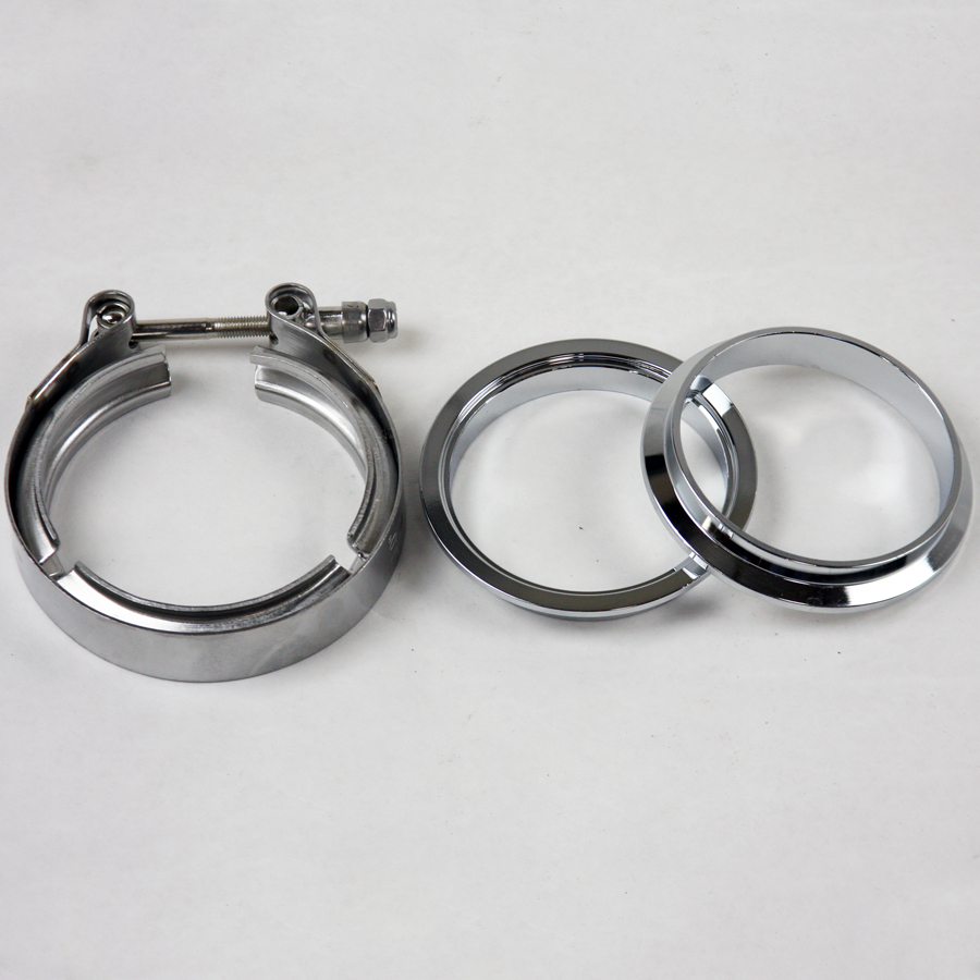 Universal  All 3.0" (76mm) Mating Male to Female (Interlocking) Flanges with V-Band Clamp Included