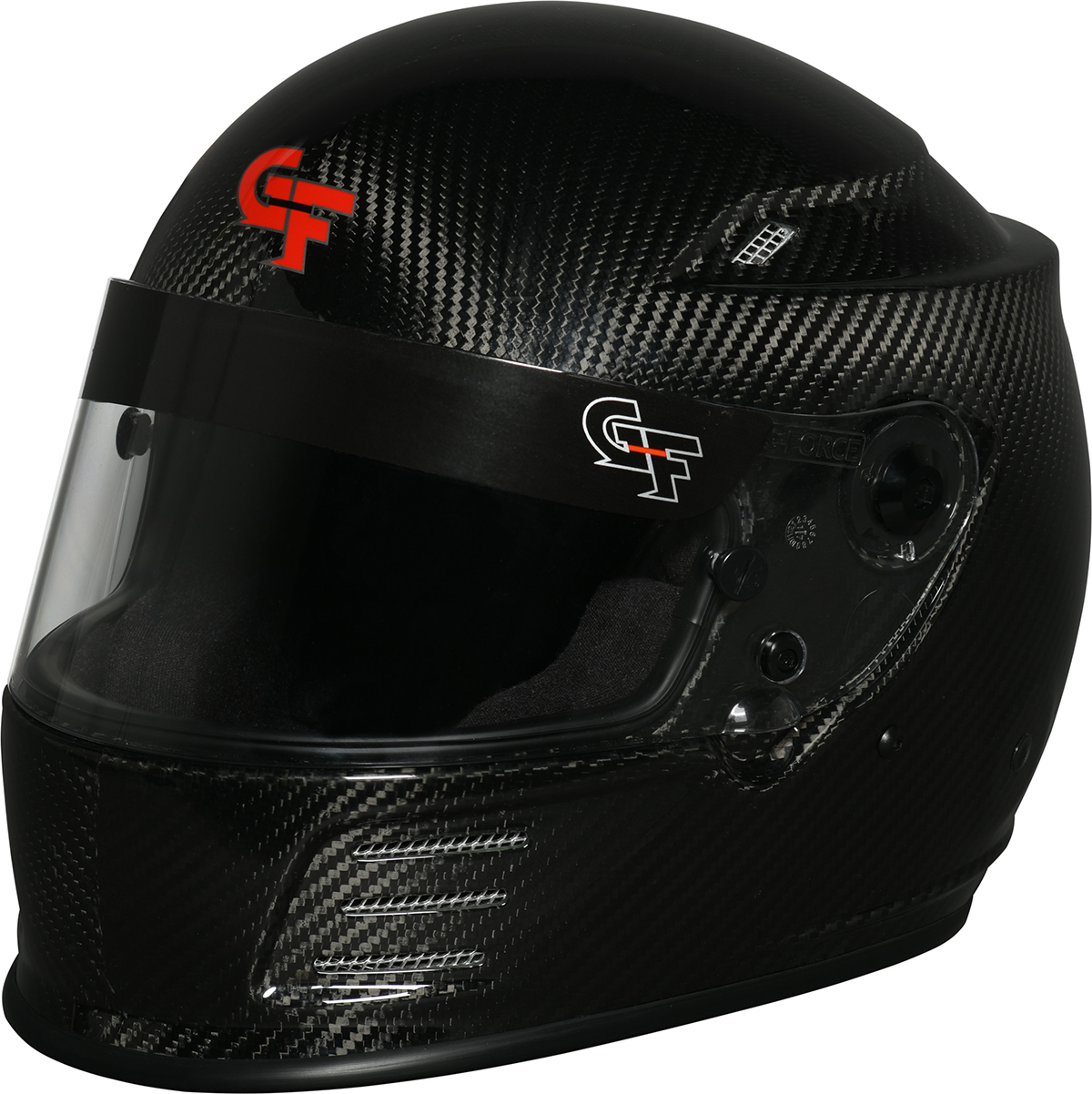 G-Force Racing Gear Helmet, REVO CARBON FULL FACE LRG BK SA15