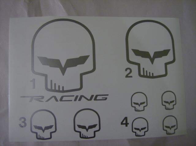 C6 Corvette Racing Mascot Jake Outline Decal Package