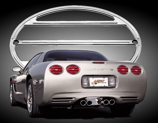 C5 Corvette 5 Pc. Taillight Set (Chrome) w/o Emblem