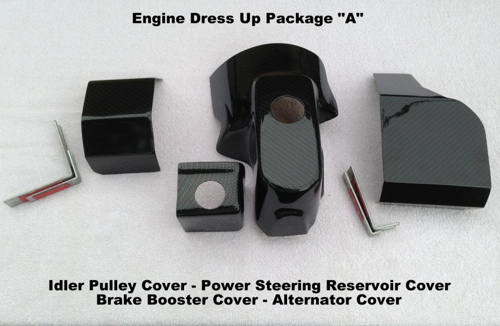 C6 Corvette Black Carbon Fiber Style Engine Dress Up Package A