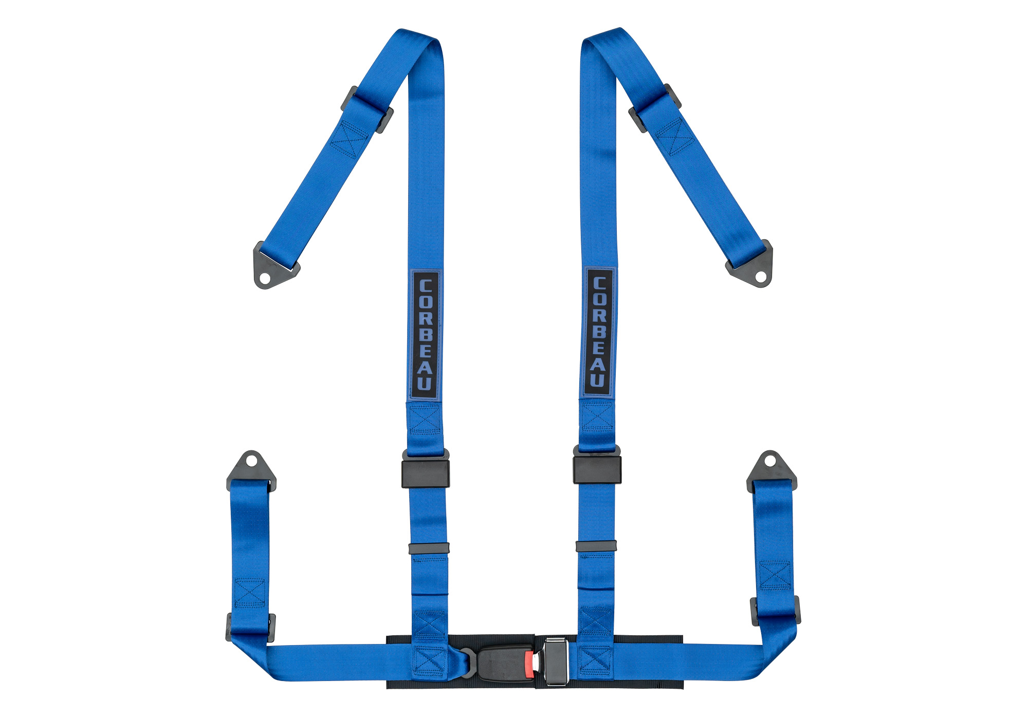 Corbeau 2-Inch Racing Harness Belts, Blue 4-Point Bolt-In, 44005B