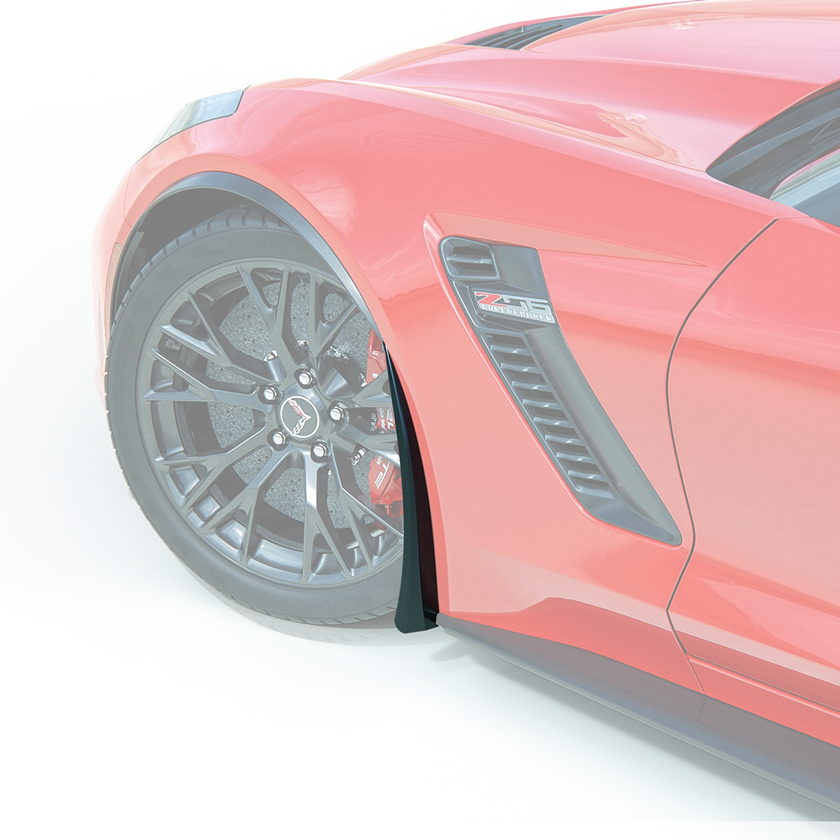 C7 Corvette ACS XL Front & Rear Wheel Rock / Splash Guards Set, Painted in Carbon Flash Metallatic