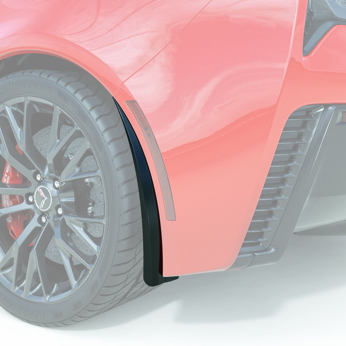 C7 Corvette ACS XL Rear Wheel Rock / Splash Guards, Pair, Painted in Carbon Flash Metallatic