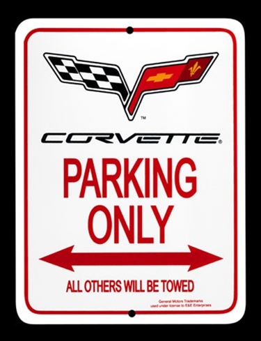 C6 Emblem Corvette Parking Sign