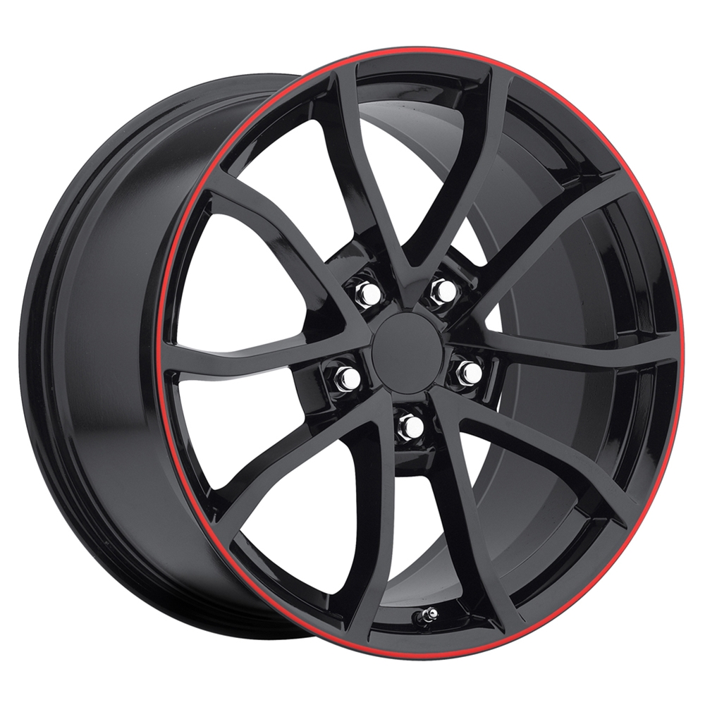 2013 Corvette 427 Centennial Edition Cup Style Wheels Black w/Stripe 17x8.5/18x9.5 97-04 C5 & Z06