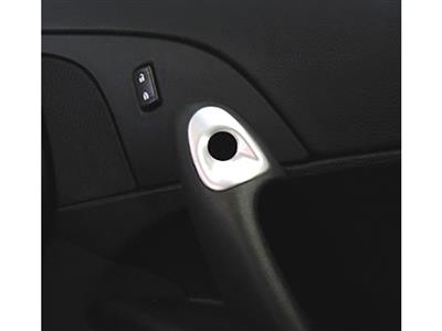 C6 Corvette Interior Door Release Bezel Covers, Polished Aluminum, Pair