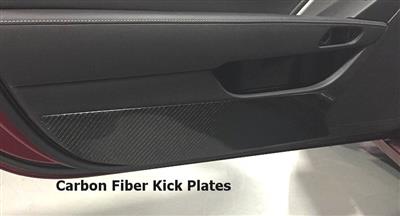 C7 Corvette 14-19 Door Panel Kick Plates - Carbon Fiber