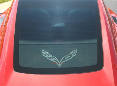 C7 Corvette 14-19 Rear Window Cargo Shade / Luggage Cover - Upper And Lower With C7 Logo