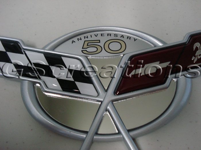 C5 50th Anniversary Mirror Emblem Inserts