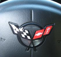 Corvette 3D Domed Steering Wheel Decal C5 1997-2004
