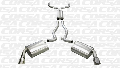 Corsa 10-13 Chevrolet Camaro Coupe RS 3.6L V6 Polished Sport Cat-Back + XO Exhaust