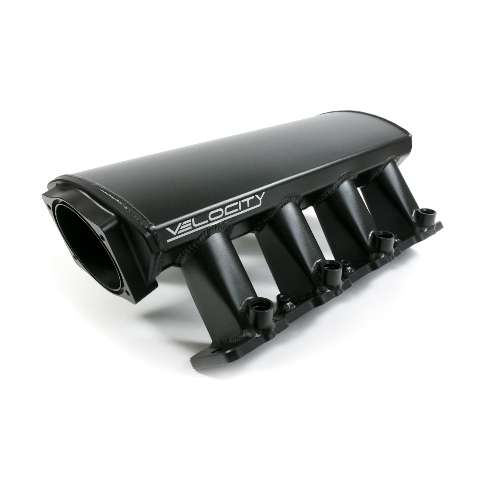 GM LS7 Raised Rectangle Port Angled Low Profile Clear Anodized TSP Velocity Fabricated Aluminum Intake Manifold
