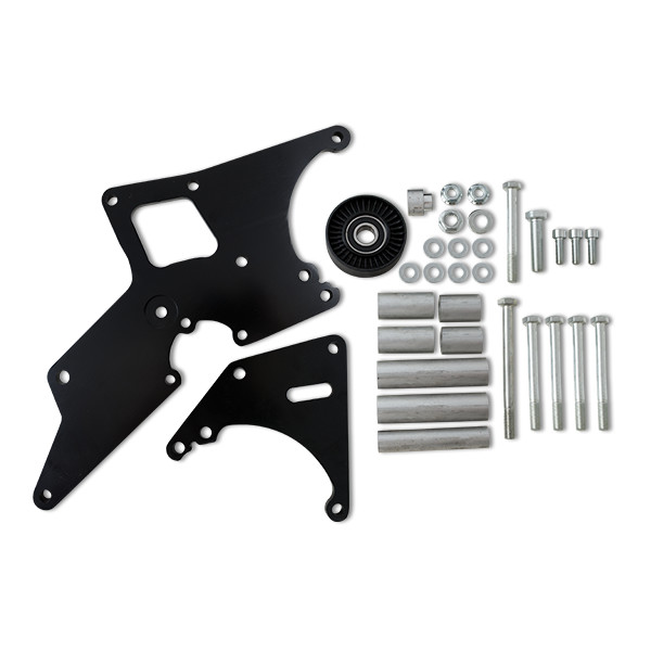 LS1, LS2 Car Application Black Aluminum Alternator & Power Steering Pump Relocation Bracket