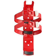 Amerex Fire Extinguisher Red Bracket with Double Straps, for mounting on Roll Bar or others