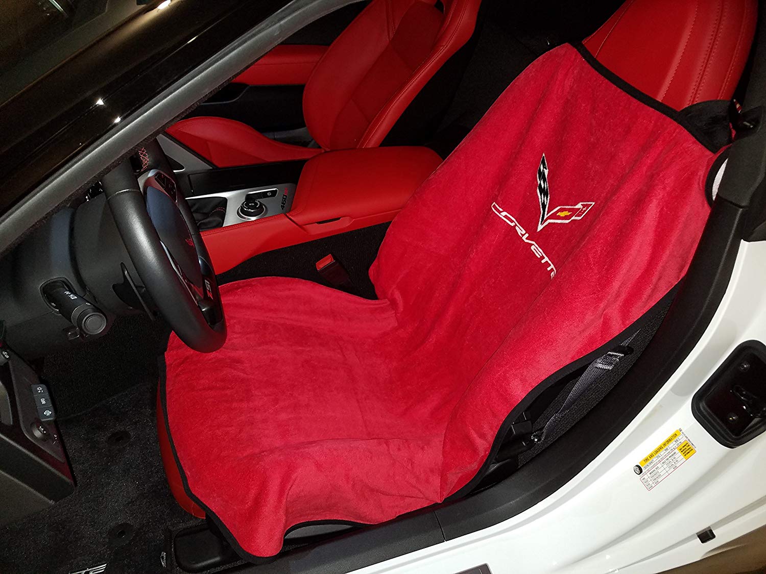 Seat Armour, C7 Corvette ADRENILINE RED 
SEAT COVER TOWEL
, 2014-2019 C7 CORVETTE