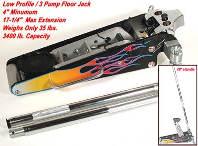 Low Profile / 3 Pump Floor Jack Corvette