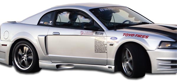 1999-2004 Ford Mustang Duraflex KR-S Side Skirts Rocker Panels - 2 Piece