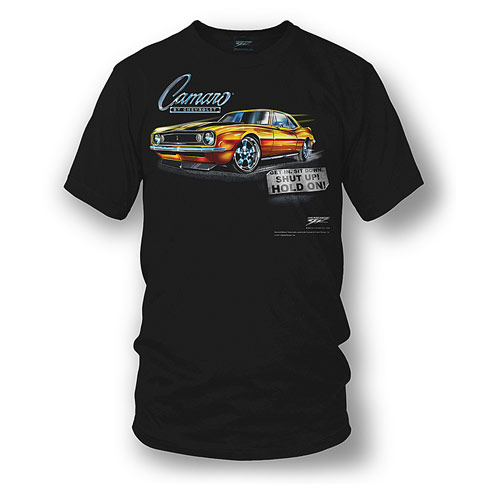 1967 Camaro Hold On Tee Shirt Large -A800SS-BK