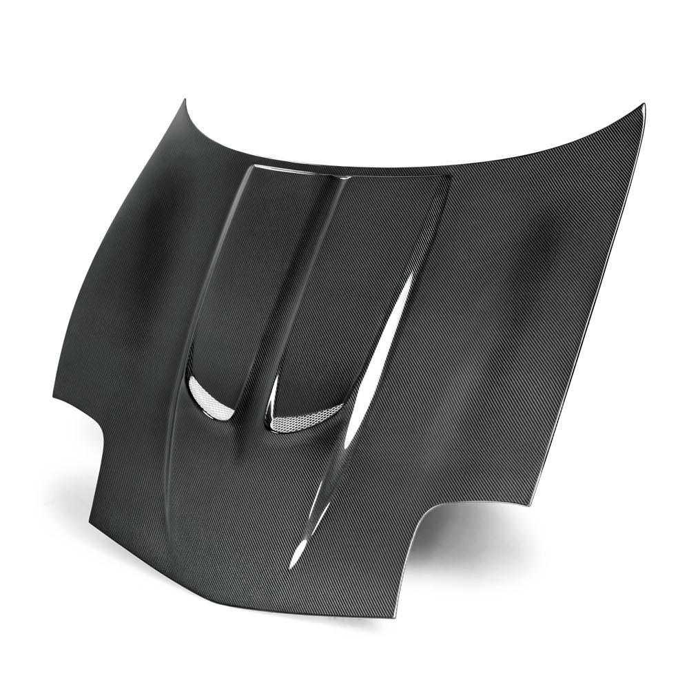 C5 Corvette 1997-2004 Real Carbon Fiber Type TD Hood with C7 Style Hood Split Vent