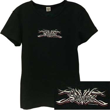 Camaro Ladies Tribal 2 Black Fashion Tee Shirt -L -ACCA-008
