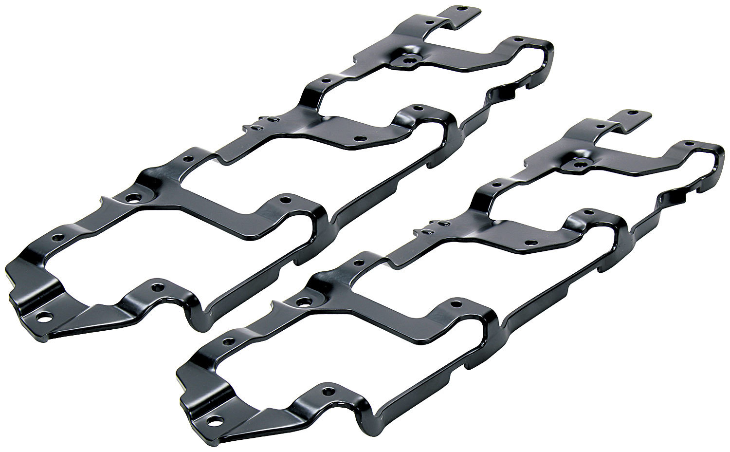 LS Engine Ignition Coil Bracket, Coil Pack Style, Steel, Black Paint, Over Valve Cover, GM LS-Series, Pair