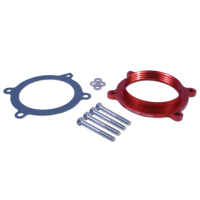 AIRAID Camaro 2010-14 Throttle Body Spacer, Poweraid, 1 in Thick, Gasket/Hardware, Aluminum, Red Anodize