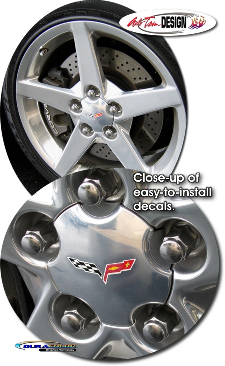 C6 Corvette Wheel Graphic Kit 1 for Chevrolet Corvette C6 18 & 19" Factory Wheel