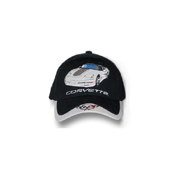 C5 Corvette Blk/Gry Car Low Profile Cotton Brushed Twill Hat B&B Tee's -