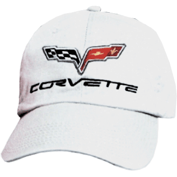 C6 Corvette Bone/Wht Low Profile Brushed Cotton Twill Hat B&B Tee's -
