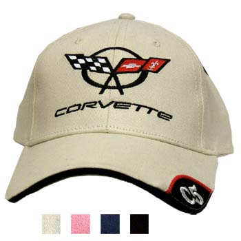 C5 Corvette Embroidered Logo Twill Hat Black -