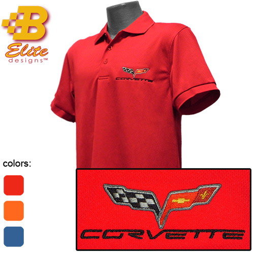 C6 Corvette Embroidered Fairfax Men's Performance Polo Shirt