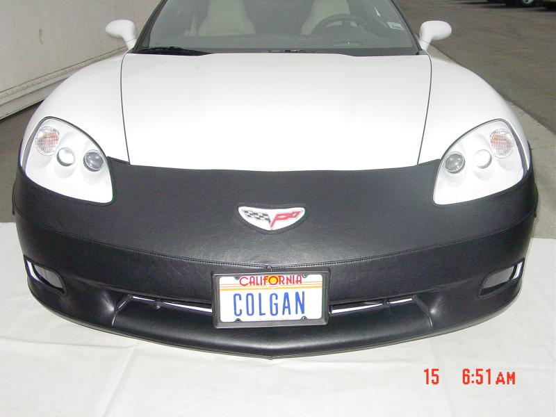 C6 Corvette CoverCraft Colgan Orignal Bra, Nose Mask, Black Crushed Vinyl Embossed