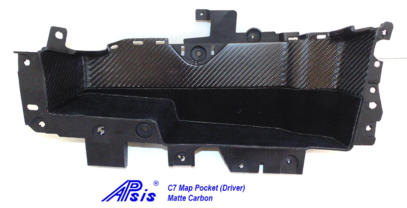 14-UP C7 Corvette Stingray, Carbon Fiber Driver Map Pocket Inner Panel