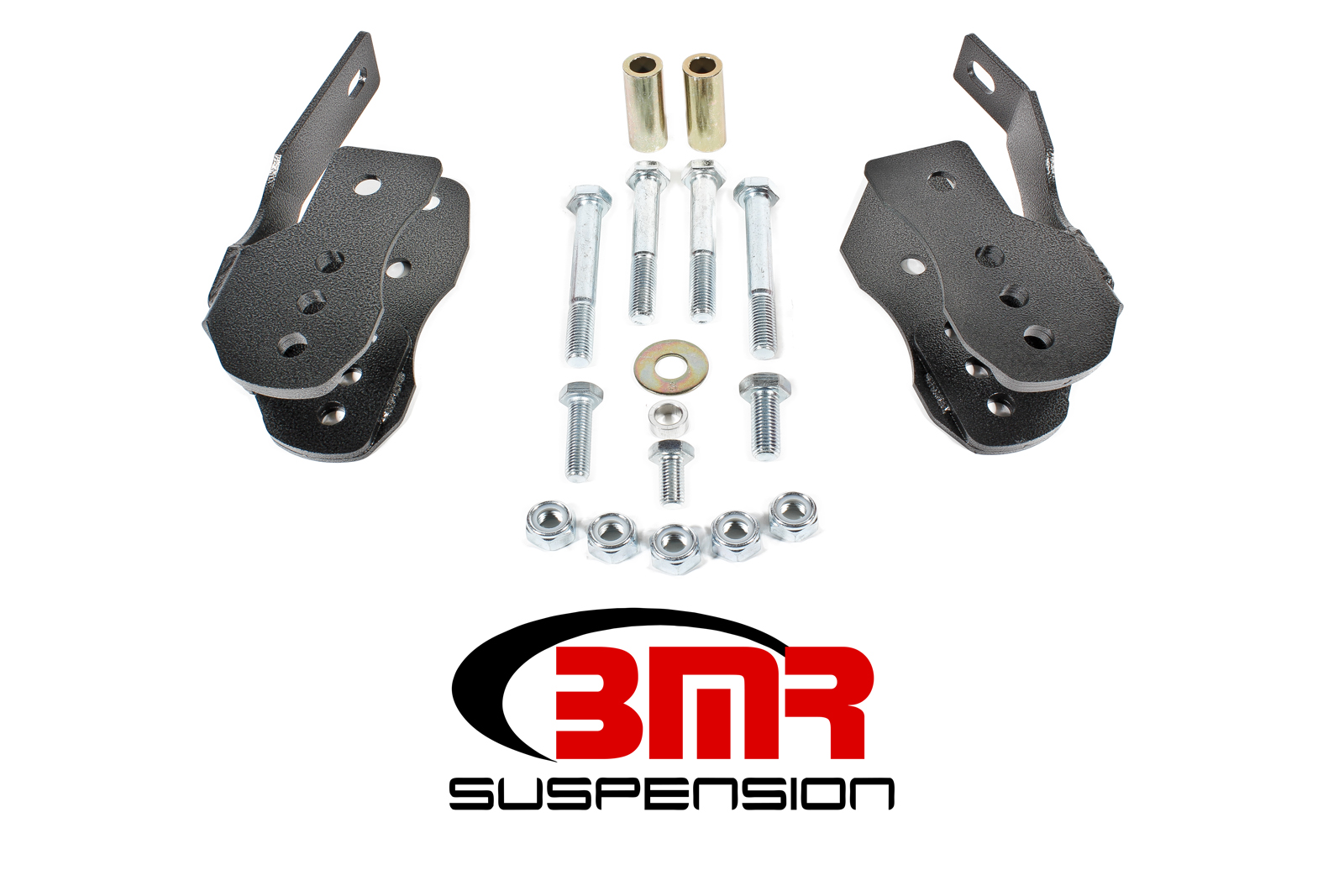Control Arm Relocation Brackets, Bolt-on, Fits 2005-2014 S197 Mustang, BMR Suspension - CAB005H