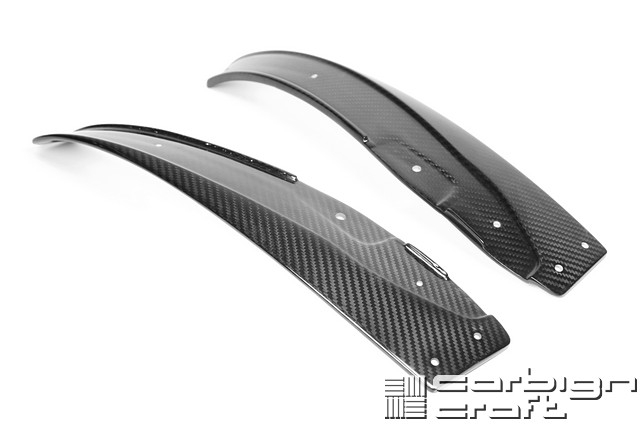 C6 Corvette ZR1 2009-Up Carbon Fiber Mud / Splash Guard for Side Skirt Rear