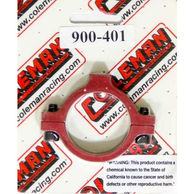 Roll Bar Accessory Clamp, Clamp-On, Single 1/4-20 in Hole, Aluminum, RED Anodize, 1-1.2 in OD Tube, Each