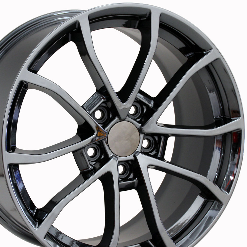 2013 Corvette 427 Centennial Edition Cup Style Wheels Black Chrome 18x8.5 / 19x10 2005-2013 C6