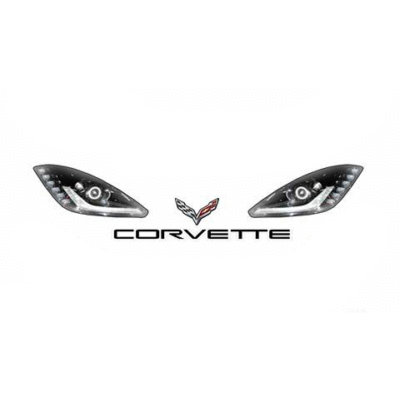 C7 Corvette Graphics, Race Car Body Nose, Nite-Glo, Plastic, Corvette, Kit