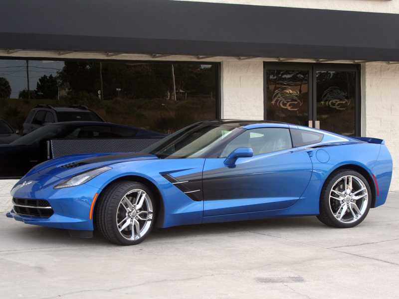 2014 C7 Corvette Stingray, Side Graphic Sport Fade Decals, Pair