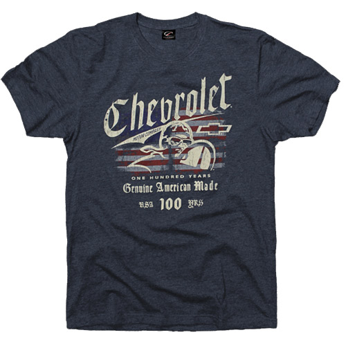 100th Anniversary Chevrolet Genuine American Made 100 Years Tee Shirt