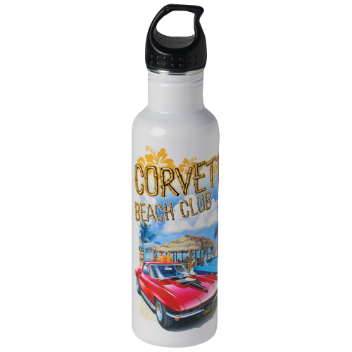 Corvette BEACH CLUB Watter Bottle with Cap 24oz. Stainless Steel