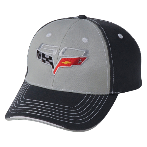 C6 Corvette 60th Anniversary Logo Cap, Hat,  Two Tone Color